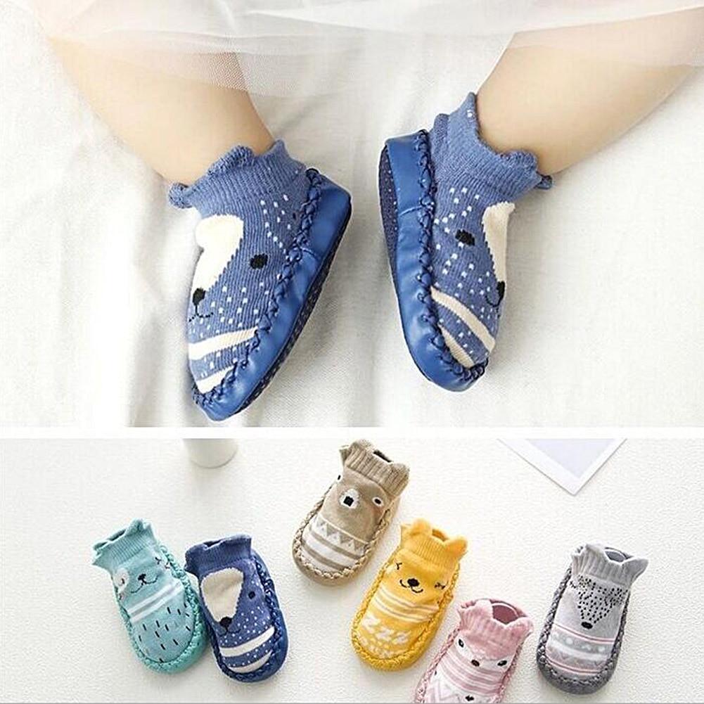 Stevvex cotton soft sole baby shoes set with cartoon animals; 6 pairs in assorted colors on Tampa Home & Garden Store