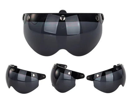 Universal 3-Snap Visor for open-face helmets BikerZoneZ smoked dark tint 4-pack on Tampa Home & Garden Store