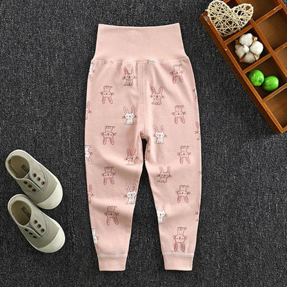 Stevvex pink cotton baby pants long trousers with bunny print on Tampa Home & Garden Store