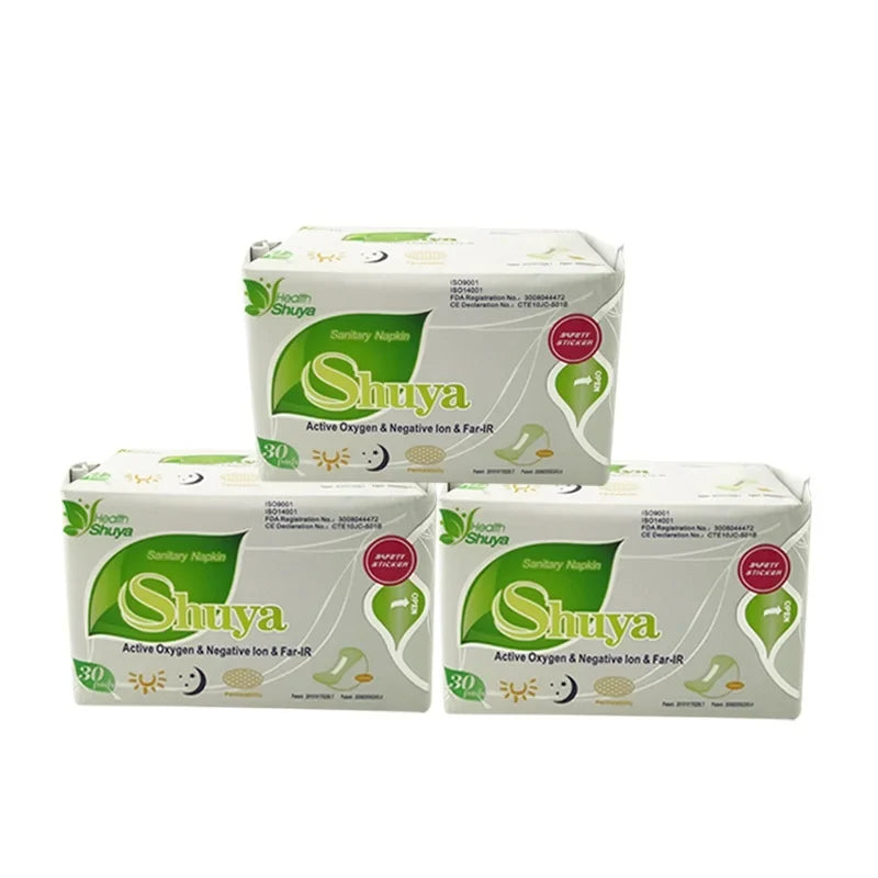 Shuya sanitary pads 3-pack, 90 pcs, 155mm, cotton soft feminine hygiene pads on Tampa Home & Garden Store