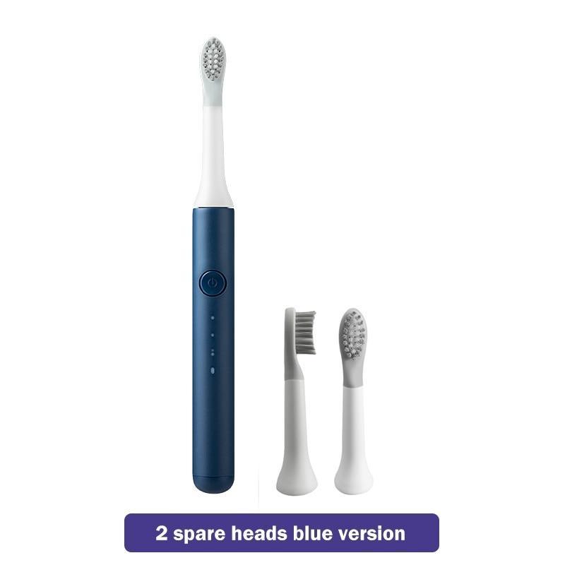 Stevvex ST16GG7534NE blue sonic electric toothbrush with 2 spare brush heads on Tampa Home & Garden Store