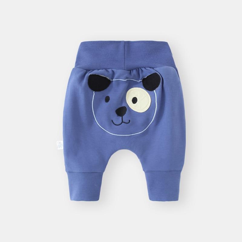 Blue bear-face baby pants by Stevvex, thick cotton, loose high-elastic waist for 3-24M on Tampa Home & Garden Store
