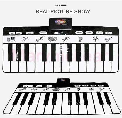Electronic piano mat keyboard by Stevvex for kids, play mat with piano keys (2 views) on Tampa Home & Garden Store