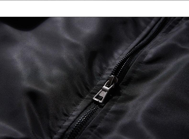 Men's black Stevvex puffer jacket with zip closure on Tampa Home & Garden Store