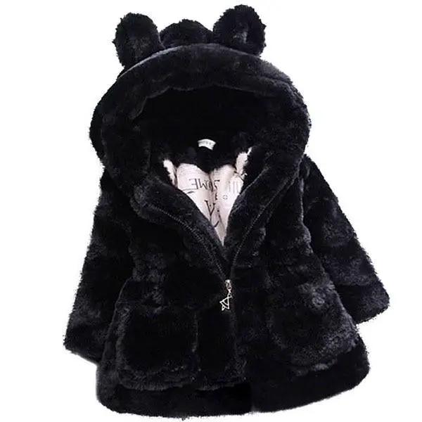 Winter Baby Girls Hooded Fleece Coat with Ears