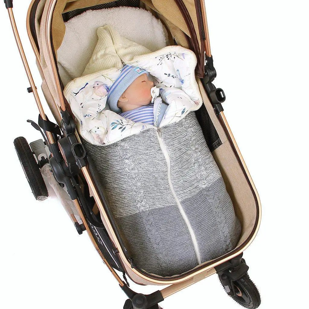 Newborn Knit Sleep Bag for Stroller Swaddle