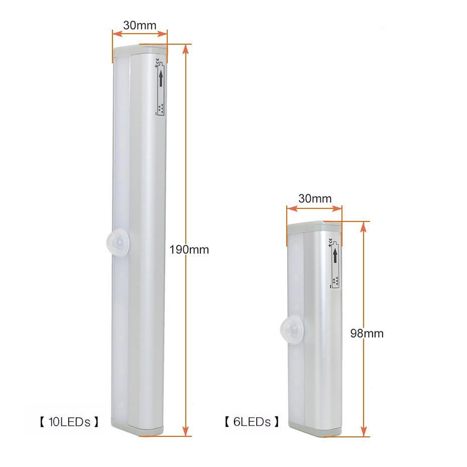 Stevvex 6/10 LED PIR motion sensor night light two sizes for cupboard and wardrobe white on Tampa Home & Garden Store