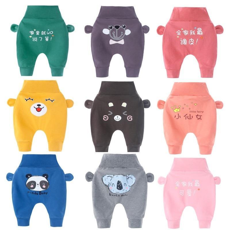 Stevvex baby pants set: 9 bear-design toddler bottoms in assorted colors on Tampa Home & Garden Store