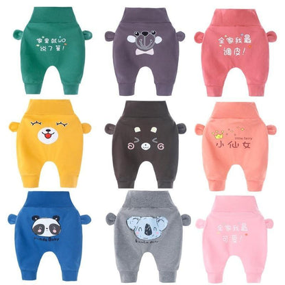 Stevvex baby pants set: 9 bear-design toddler bottoms in assorted colors on Tampa Home & Garden Store