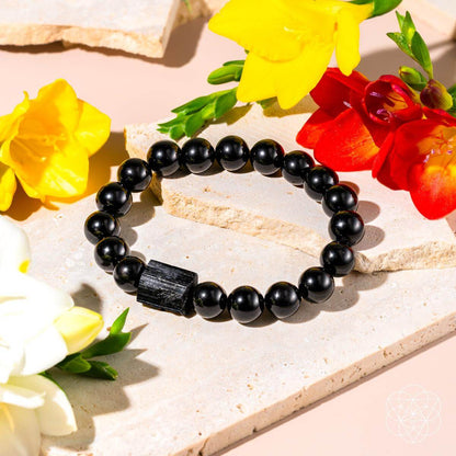 Habit Breaker - Black Obsidian & Tourmaline Bracelet - Tampa Home & Garden Store