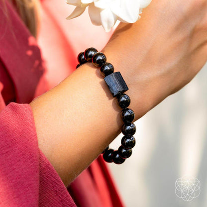 Habit Breaker - Black Obsidian & Tourmaline Bracelet - Tampa Home & Garden Store