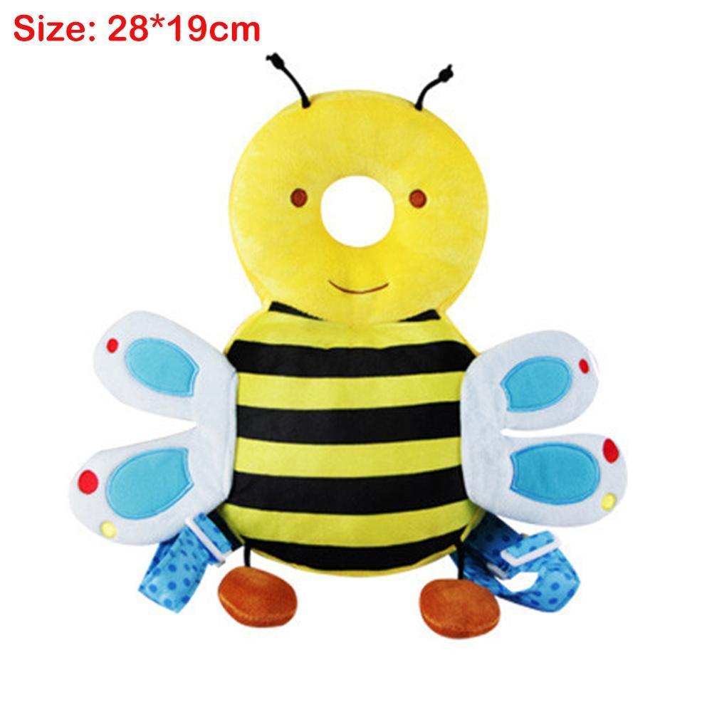 Stevvex bee-shaped newborn nursing pillow plush with yellow head, black stripes, blue wings on Tampa Home & Garden Store