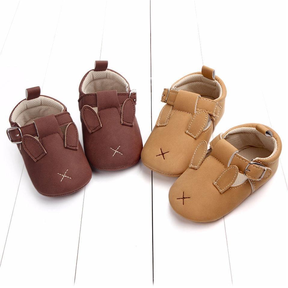 Stevvex 4-pack baby shoes unisex leather brown and tan with strap closures on Tampa Home & Garden Store
