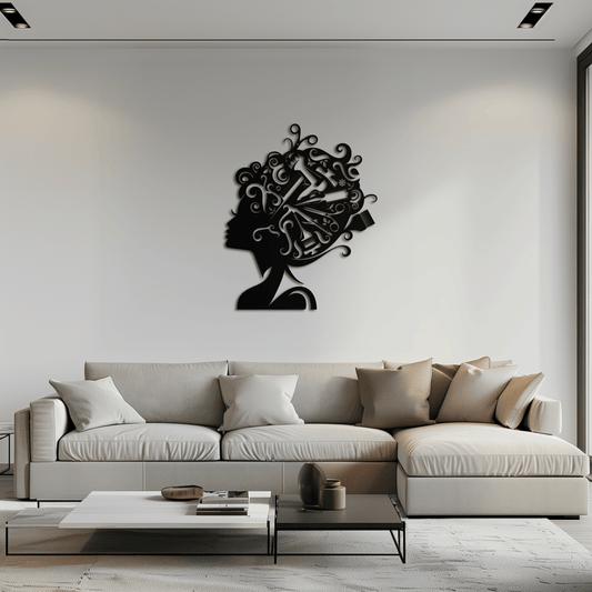 Hair Stylist Metal Wall Art - Steel Wall Decor for Salons and Studios - KAF004 - Tampa Home & Garden Store