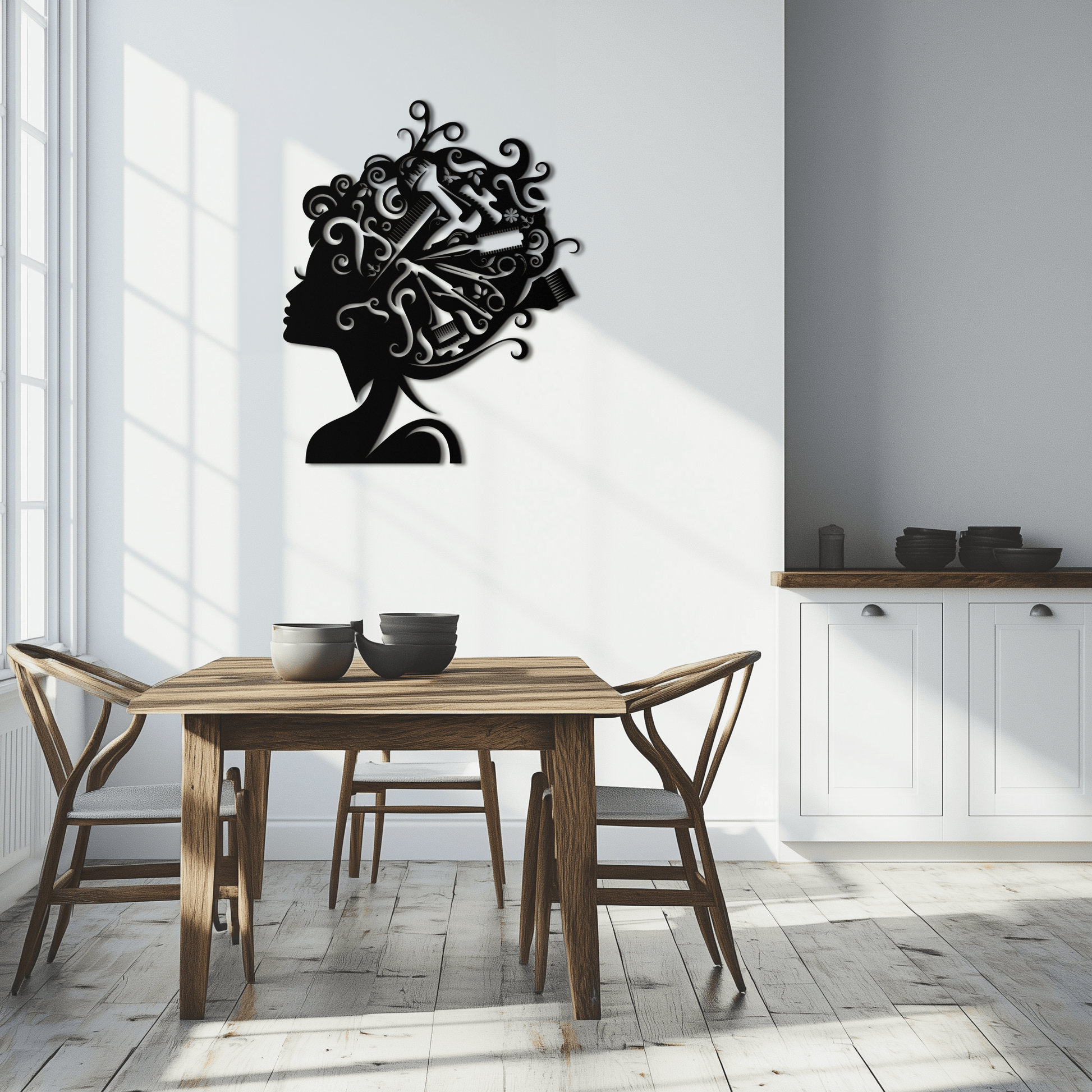 Hair Stylist Metal Wall Art - Steel Wall Decor for Salons and Studios - KAF004 - Tampa Home & Garden Store