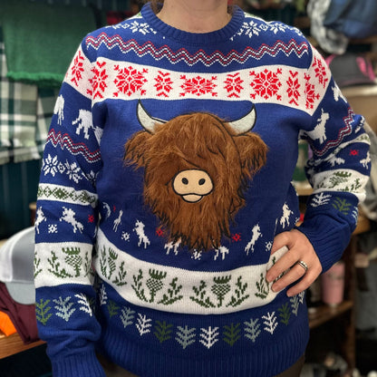 Hairy Highland Coo Ugly Christmas Sweater - Tampa Home & Garden Store
