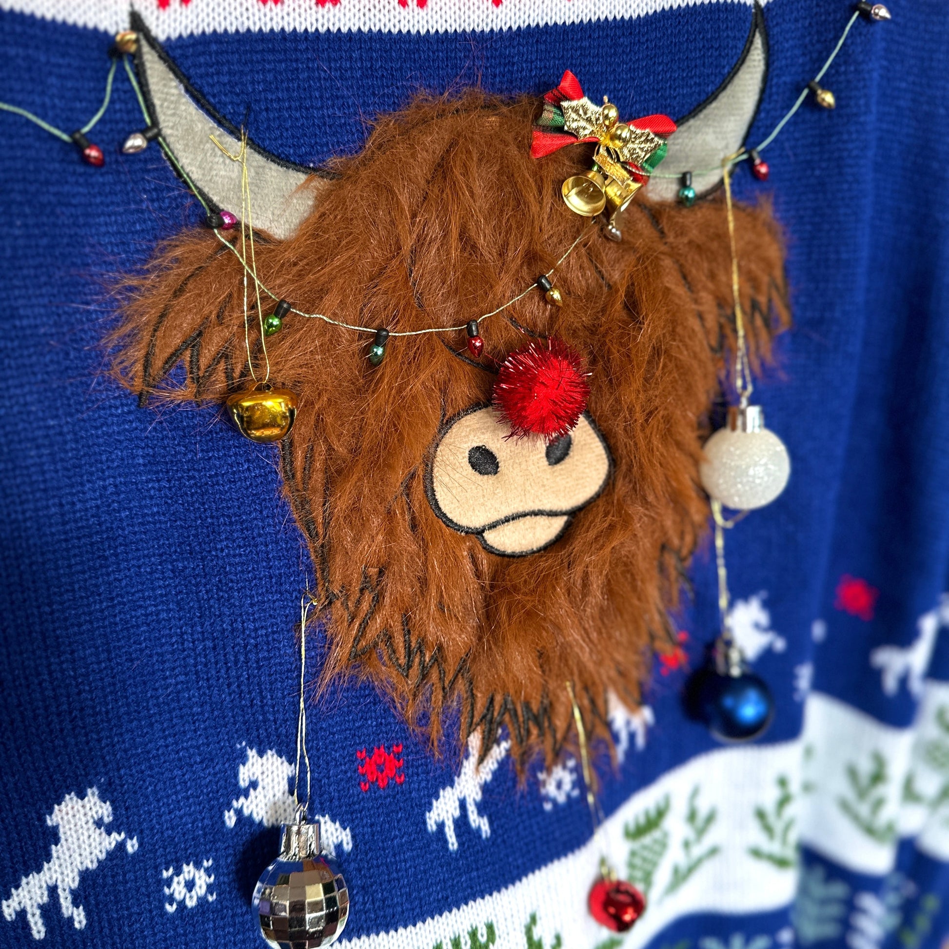 Hairy Highland Coo Ugly Christmas Sweater - Tampa Home & Garden Store
