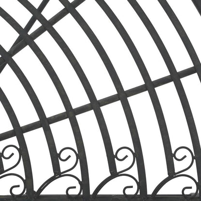 Half-Circle Outdoor Patio Garden Black Wrought Iron Tree Bench - Tampa Home & Garden Store