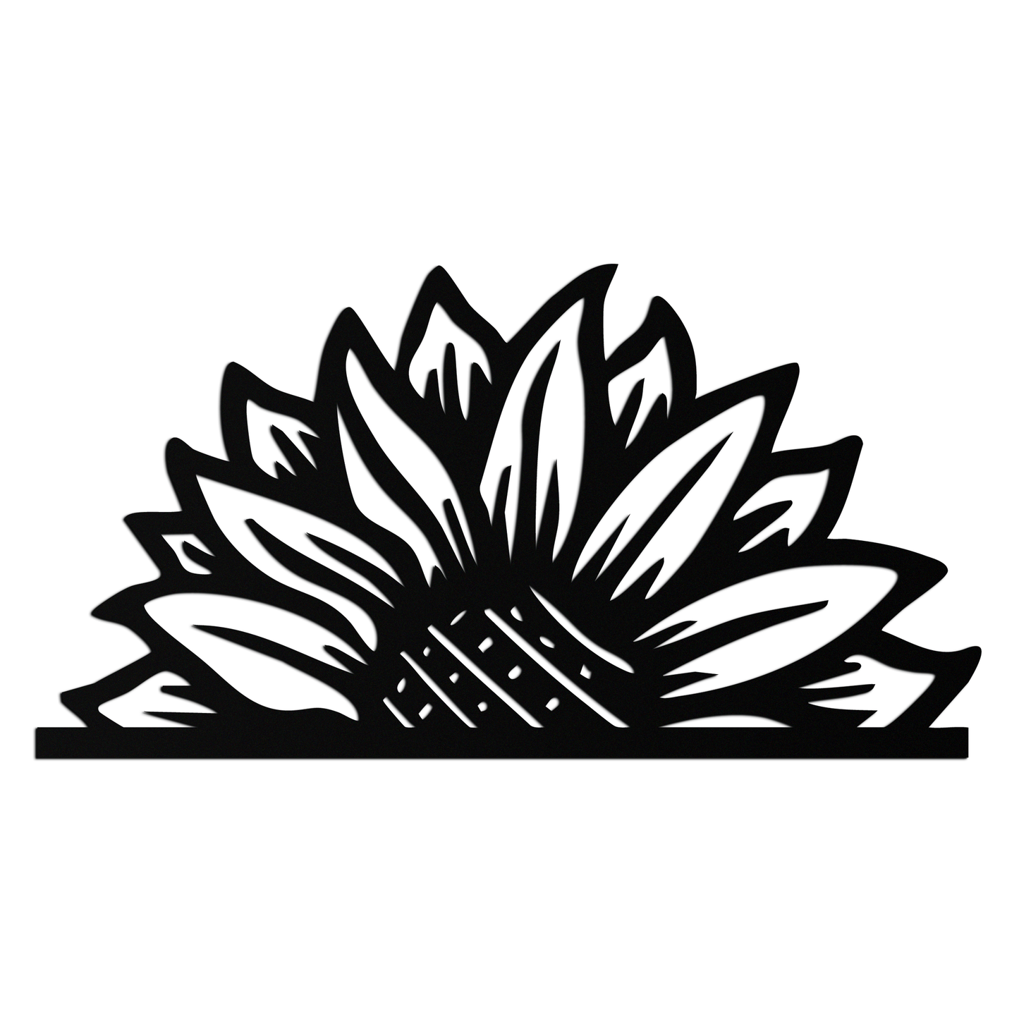 Half Sunflower Metal Wall Art – Nature-Inspired Floral Silhouette for Bright Interiors- KAF696 - Tampa Home & Garden Store