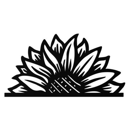 Half Sunflower Metal Wall Art – Nature-Inspired Floral Silhouette for Bright Interiors- KAF696 - Tampa Home & Garden Store