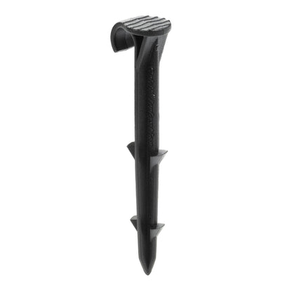 Orbit Irrigation 1/2 in drip tubing anchor stake, black plastic irrigation accessory on Tampa Home & Garden Store
