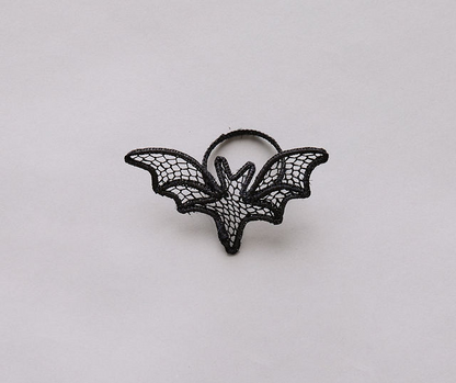 Halloween Bat Napkin Ring – Black Lace Gothic Napkin Holder – Handmade Spooky Table Decor – Fall Party Accent – Witchy Dinner Setting - Tampa Home & Garden Store