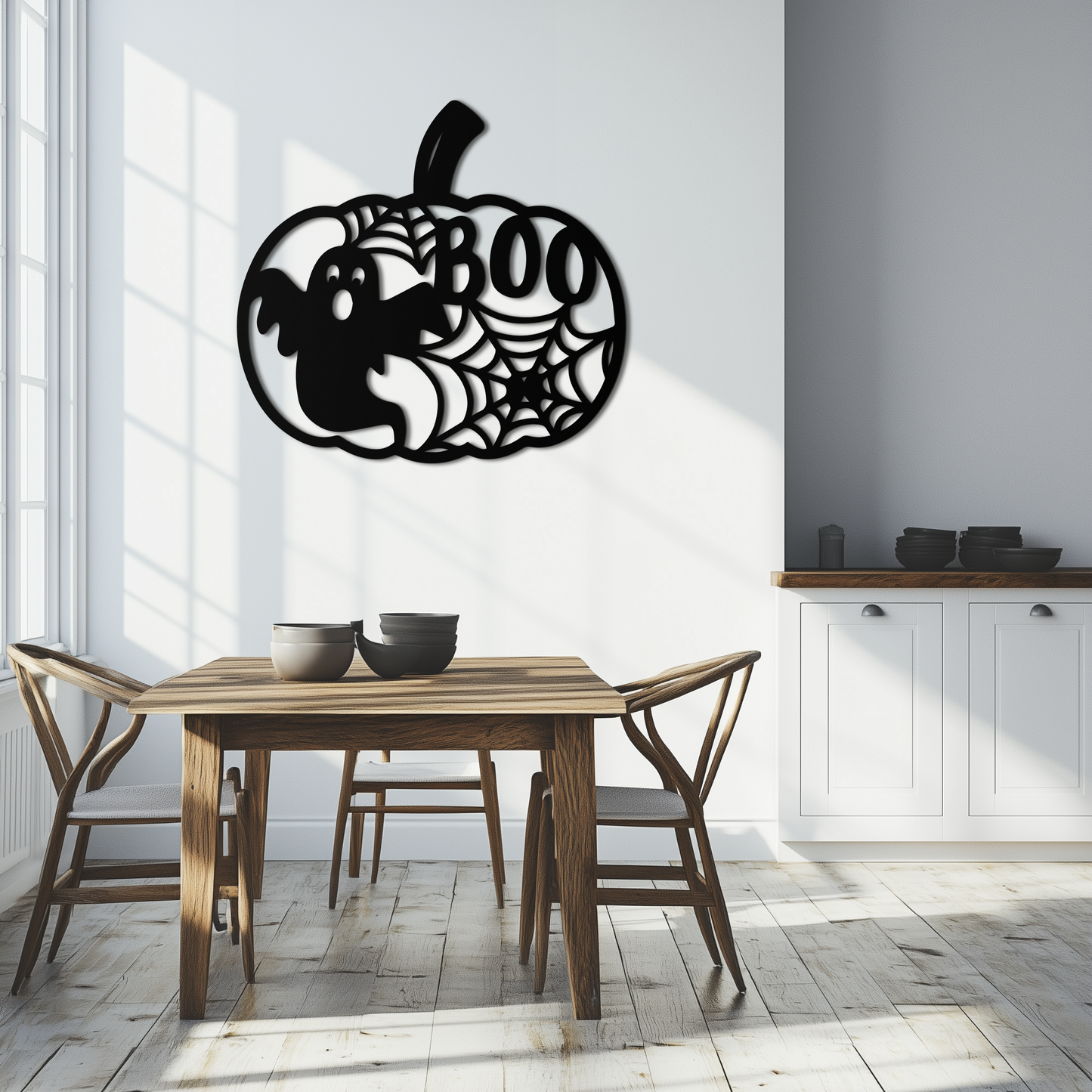 Halloween Boo Pumpkin Metal Wall Art - Spooky Halloween Decor- KAF276 - Tampa Home & Garden Store