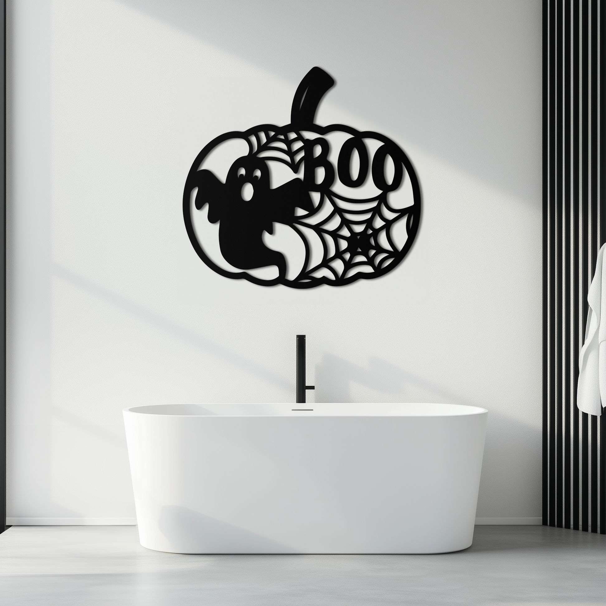 Halloween Boo Pumpkin Metal Wall Art - Spooky Halloween Decor- KAF276 - Tampa Home & Garden Store