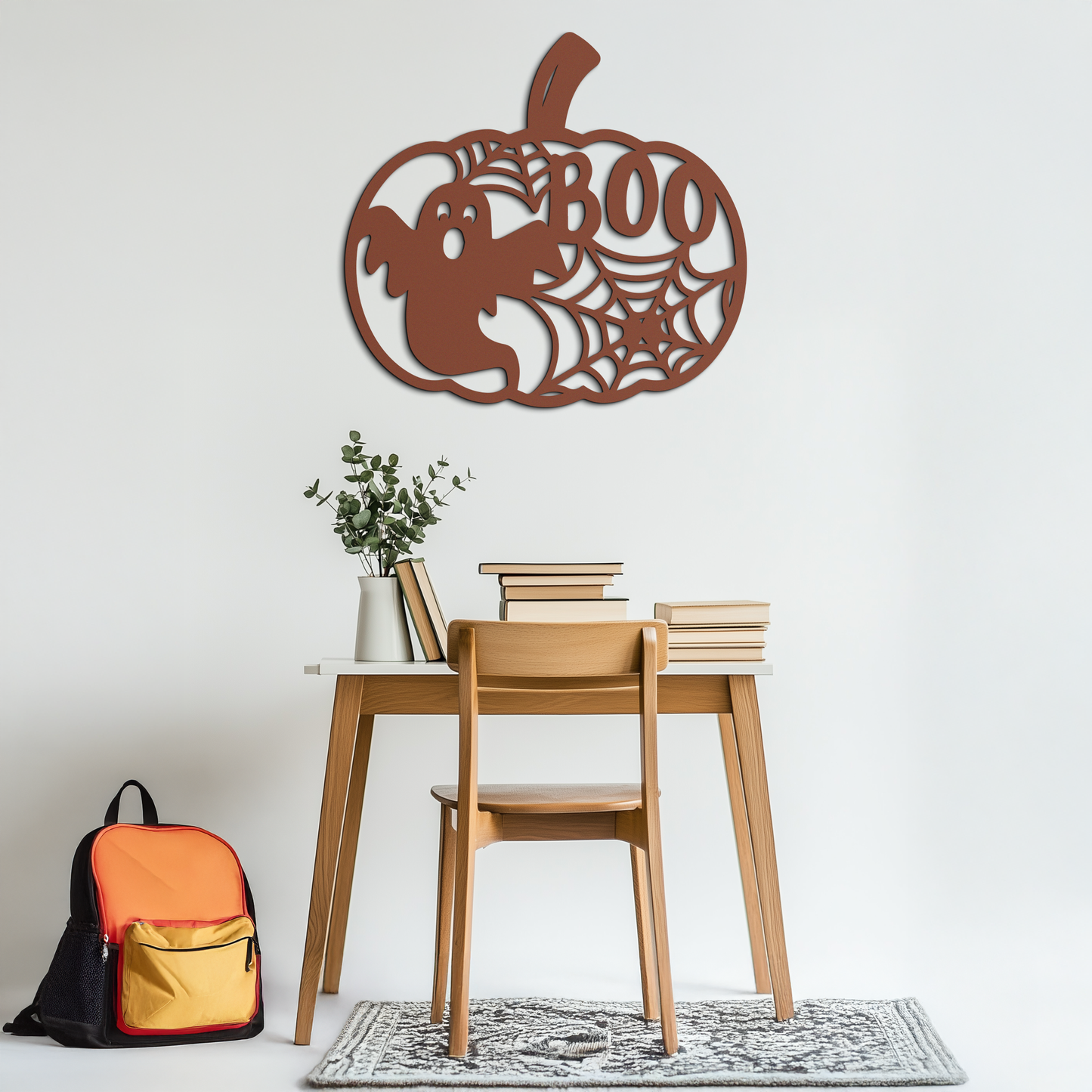 Halloween Boo Pumpkin Metal Wall Art - Spooky Halloween Decor- KAF276 - Tampa Home & Garden Store
