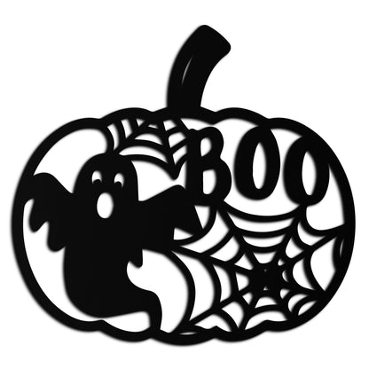Halloween Boo Pumpkin Metal Wall Art - Spooky Halloween Decor- KAF276 - Tampa Home & Garden Store