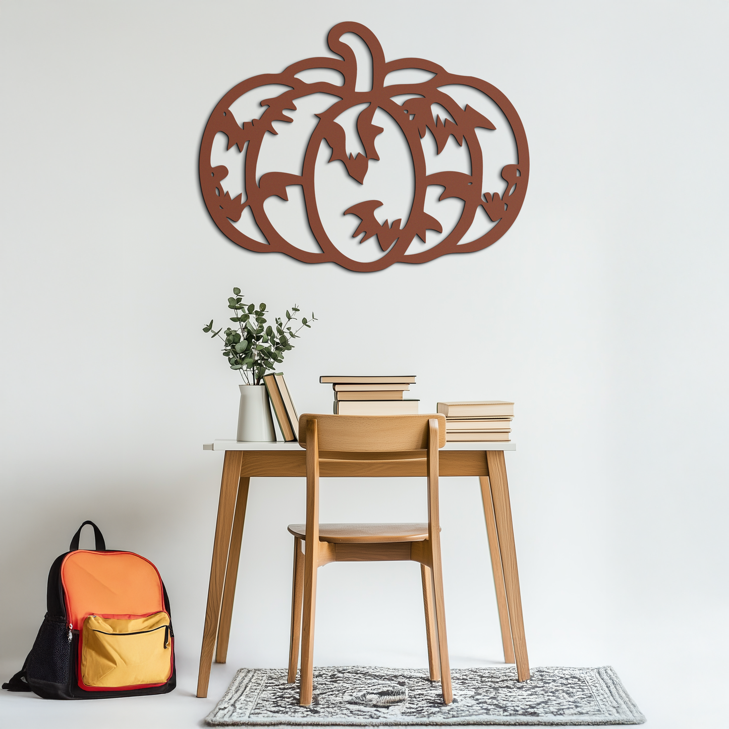 Halloween Pumpkin Faces Metal Wall Art – Spooky Black Steel Decoration- KAF502 - Tampa Home & Garden Store
