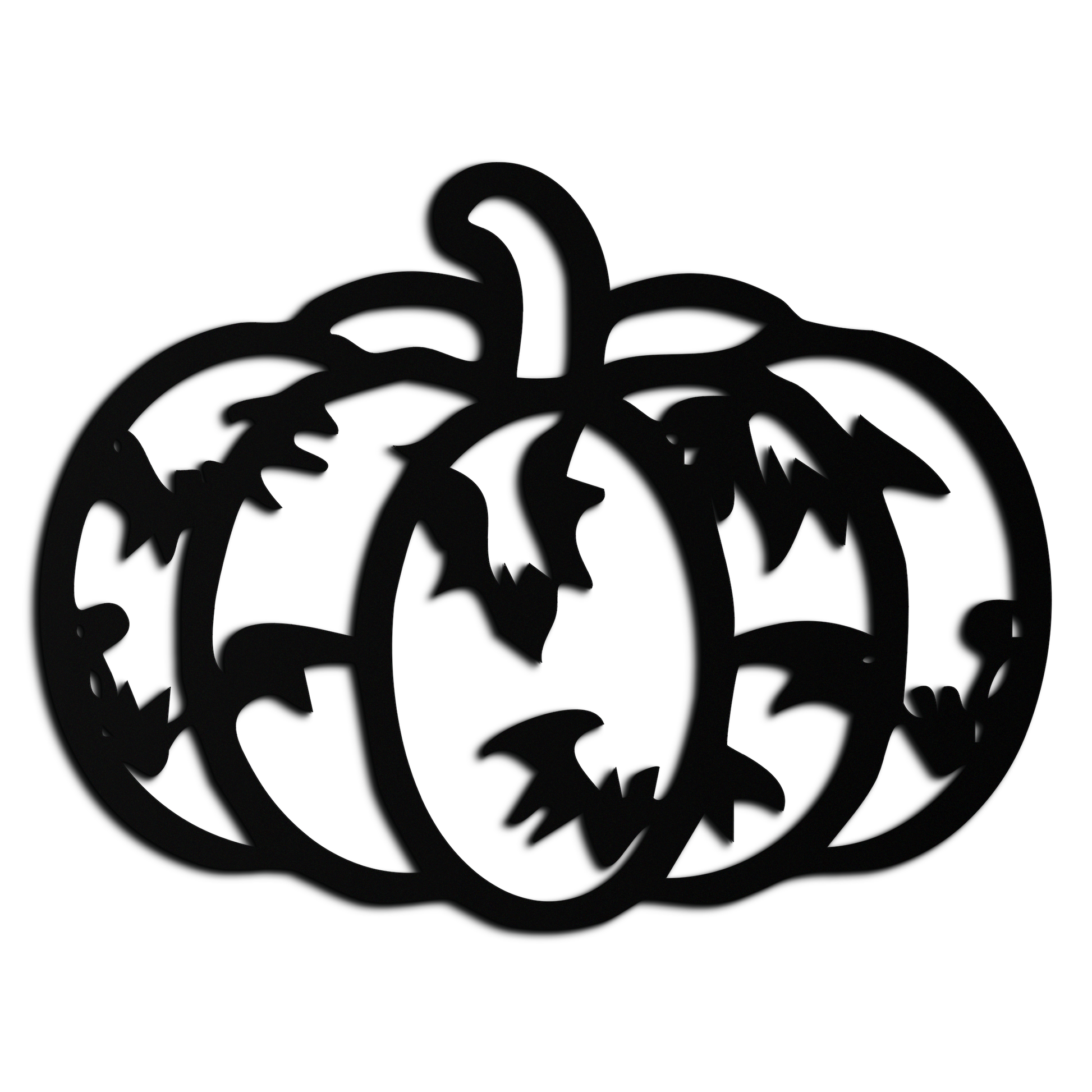 Halloween Pumpkin Faces Metal Wall Art – Spooky Black Steel Decoration- KAF502 - Tampa Home & Garden Store