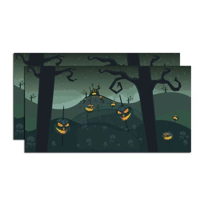 Halloween Spooky Pumpkins Backdrop - 20 Inch - Set Of 2 - Tampa Home & Garden Store