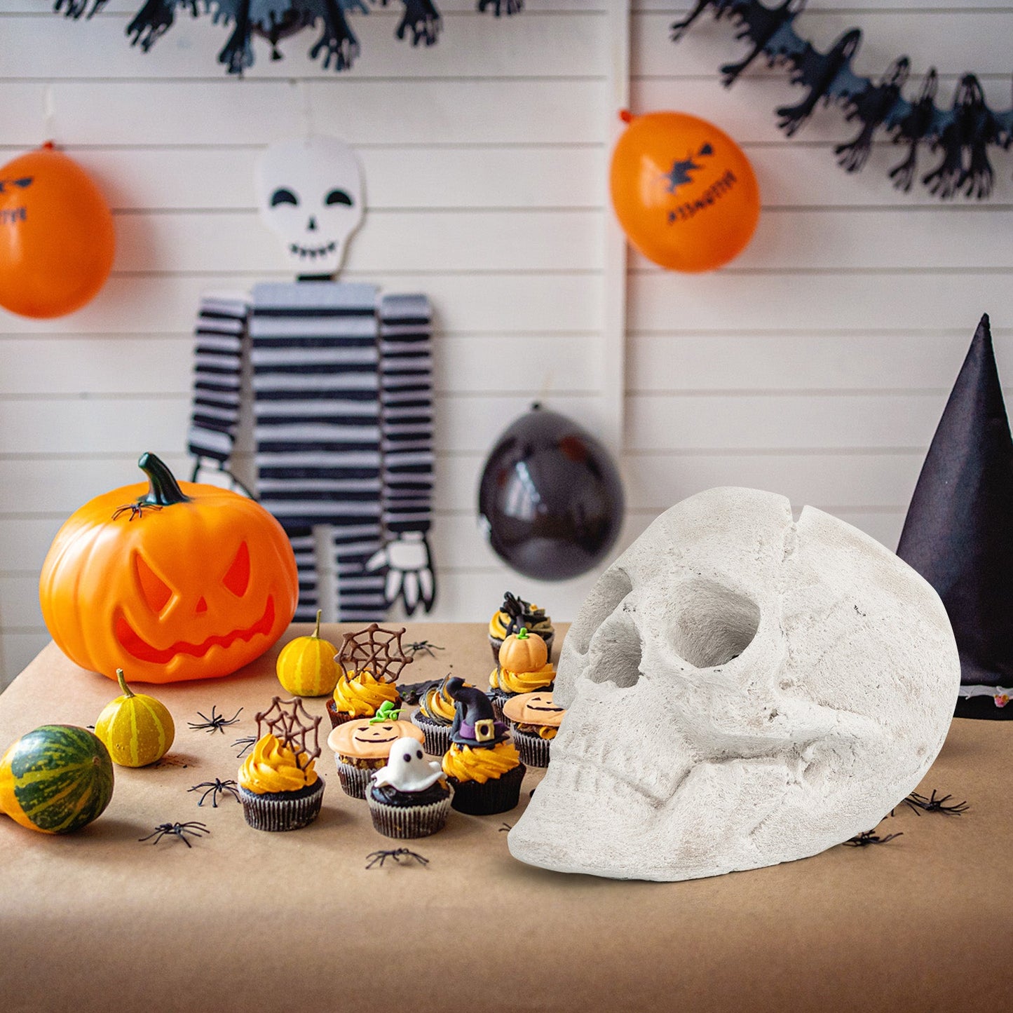 Calavera de Halloween para Fogata - Beige