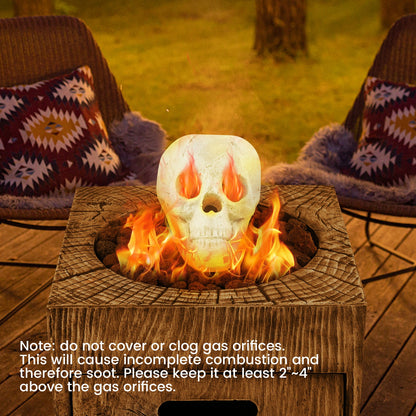 Calavera de Halloween para Fogata - Beige