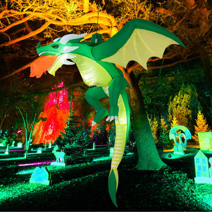 5ft Hanging Halloween Inflatable Dragon DirectDeals dragon with yellow belly and wings on Tampa Home & Garden Store