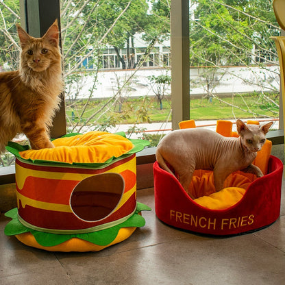Hamburger French Fries Pet Bed - Tampa Home & Garden Store