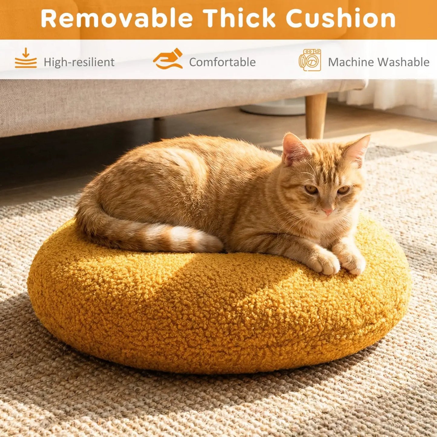 Hamburger Cat Nest with Drumstick Toy and Cushion