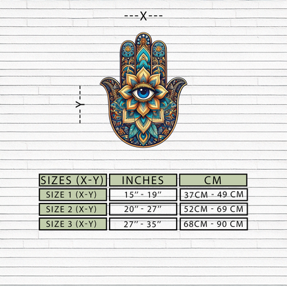 Hamsa Eye Wall Art – Boho Evil Eye Metal Decor-KAFUVM036 - Tampa Home & Garden Store