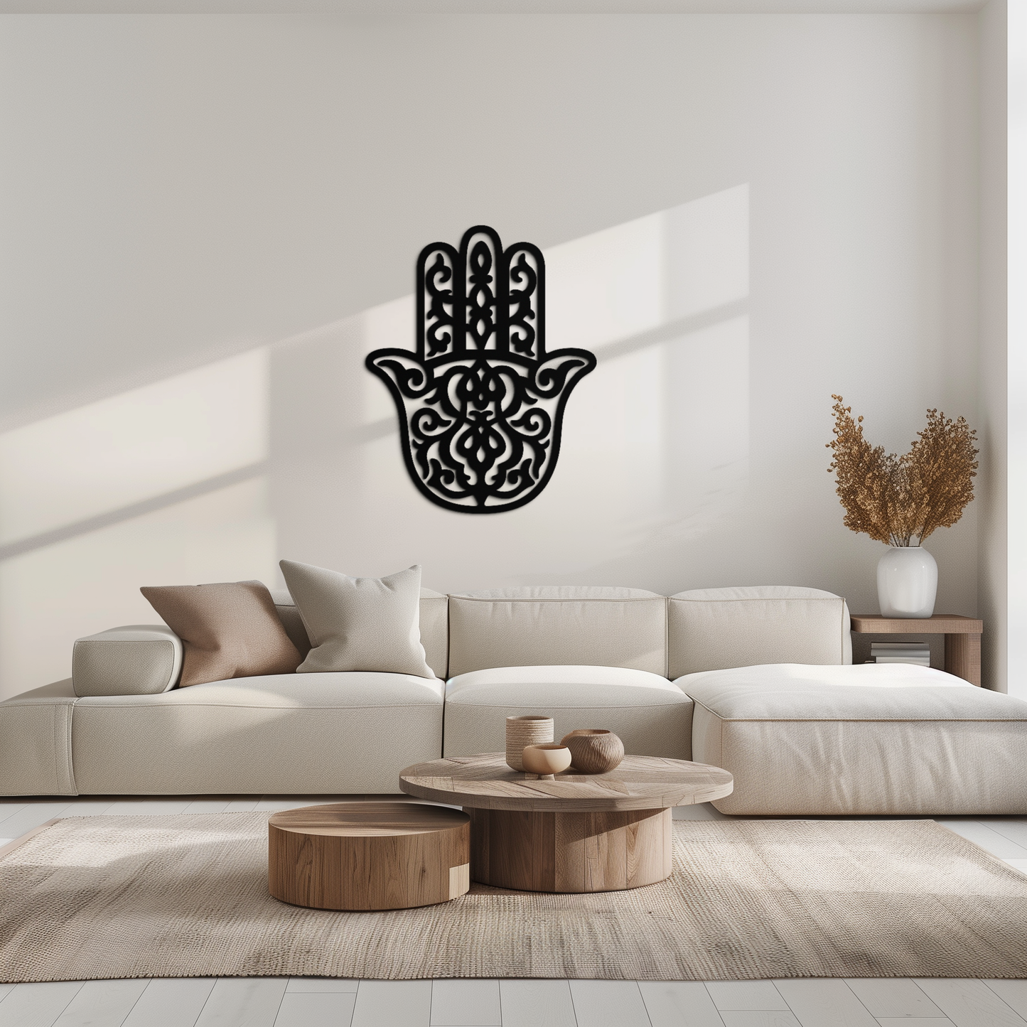 Hamsa Hand Metal Wall Art - Symbolic Protection & Spiritual Home Decor - KAF159 - Tampa Home & Garden Store