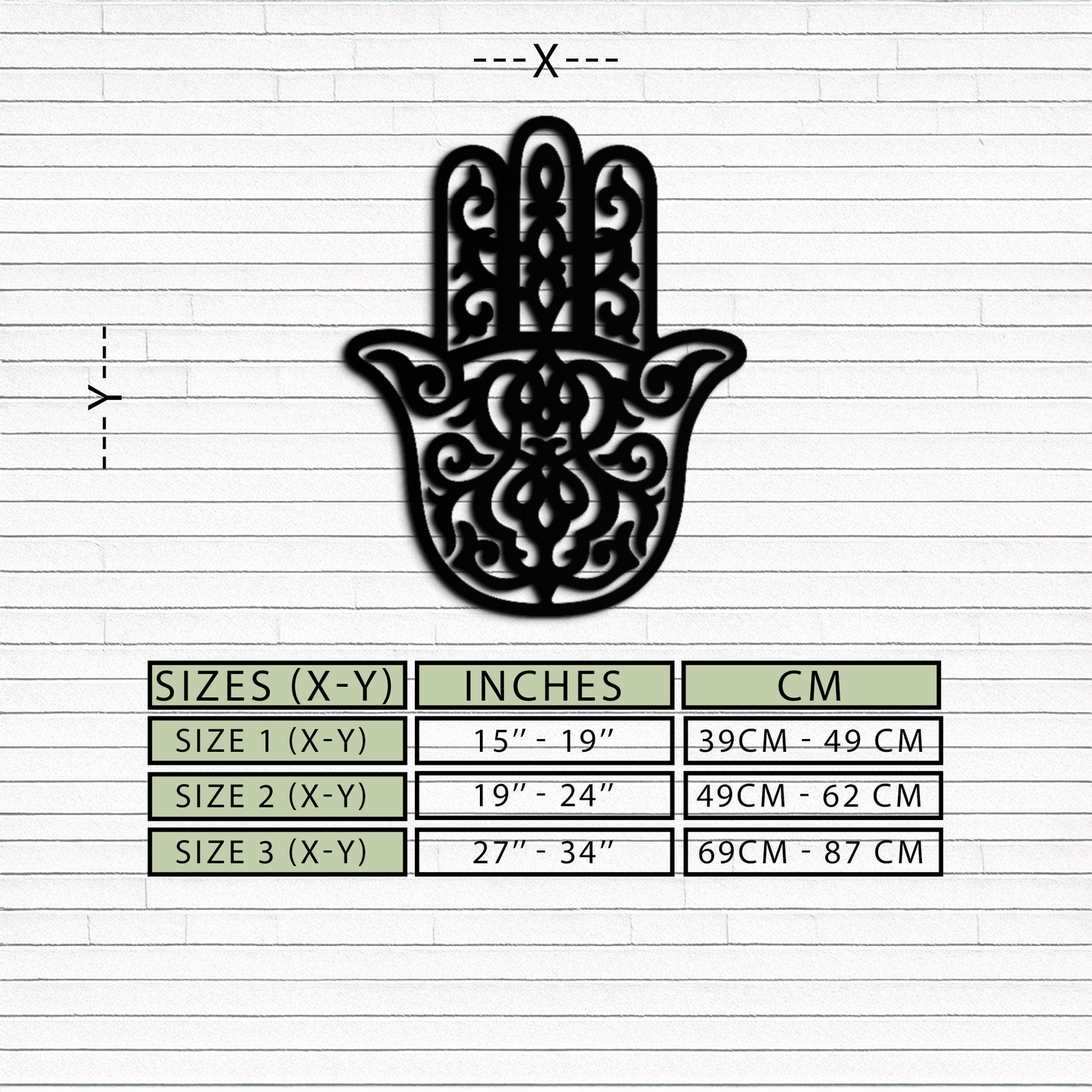 Hamsa Hand Metal Wall Art - Symbolic Protection & Spiritual Home Decor - KAF159 - Tampa Home & Garden Store
