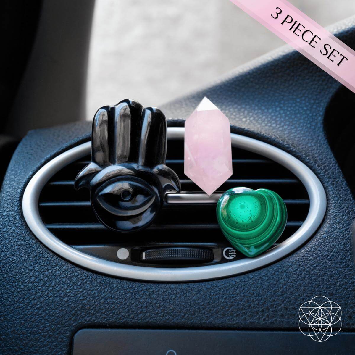 Hamsa Hand of Safe Travels: Aromatherapy Crystal Car Kit - Tampa Home & Garden Store