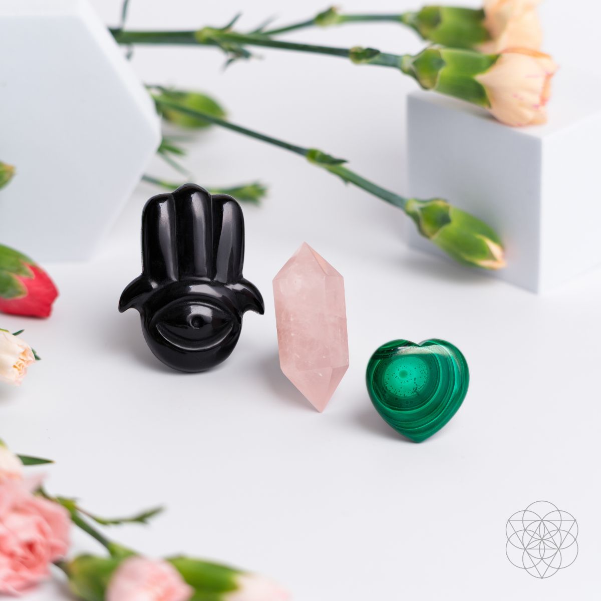 Hamsa Hand of Safe Travels: Aromatherapy Crystal Car Kit - Tampa Home & Garden Store