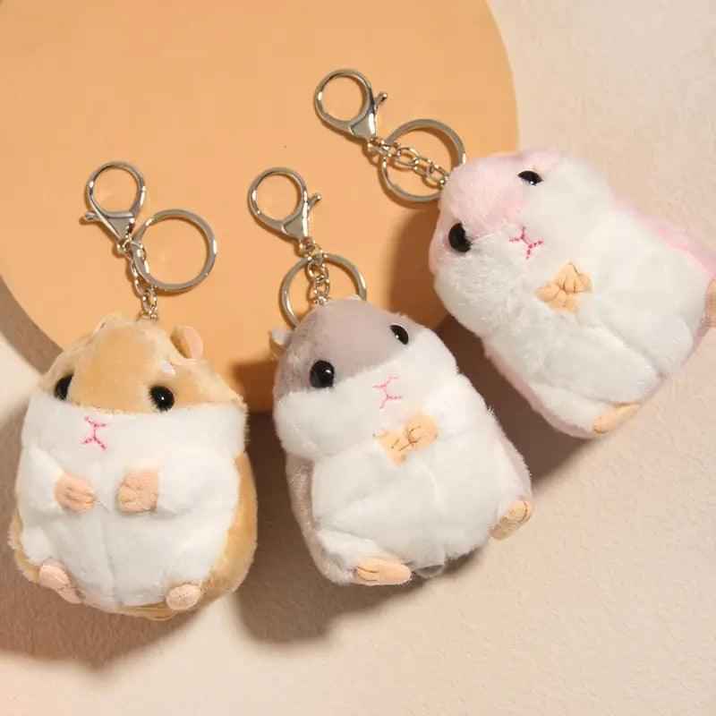 Plush Hamster Backpack Keyring And Bag Charm