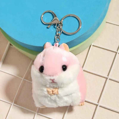 Plush Hamster Backpack Keyring And Bag Charm