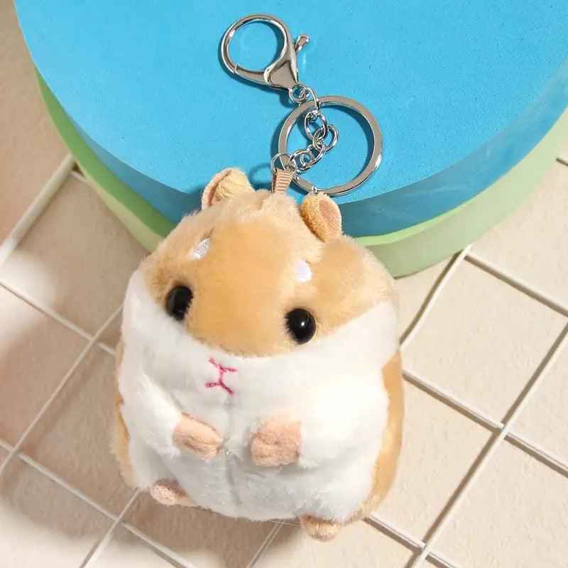 Plush Hamster Backpack Keyring And Bag Charm