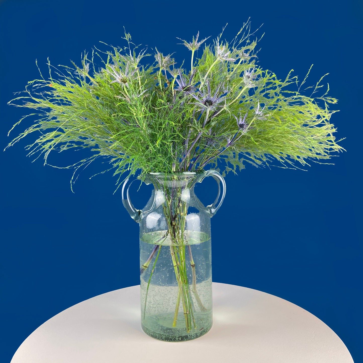 Hand Blown Glass, Light Green Vases. Pair of Large Thick Heavy Glass Flower Vases. Rustic or Modern Home Decor. Art Glass. Collectible Glass - Tampa Home & Garden Store