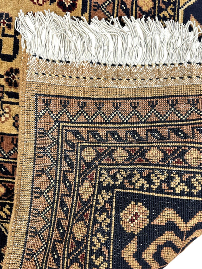 Hand-Knotted Afghan Bukhara Rug 8'4" x 11'10" - Wool, Geometric Patterns - Tampa Home & Garden Store
