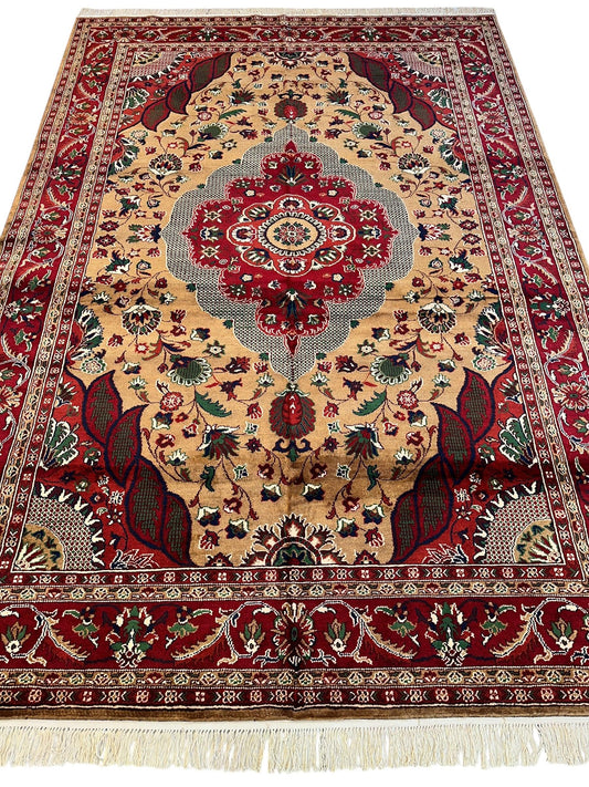 Hand-Knotted Afghan Garden Design Rug – 6’6” x 9’6” - Tampa Home & Garden Store
