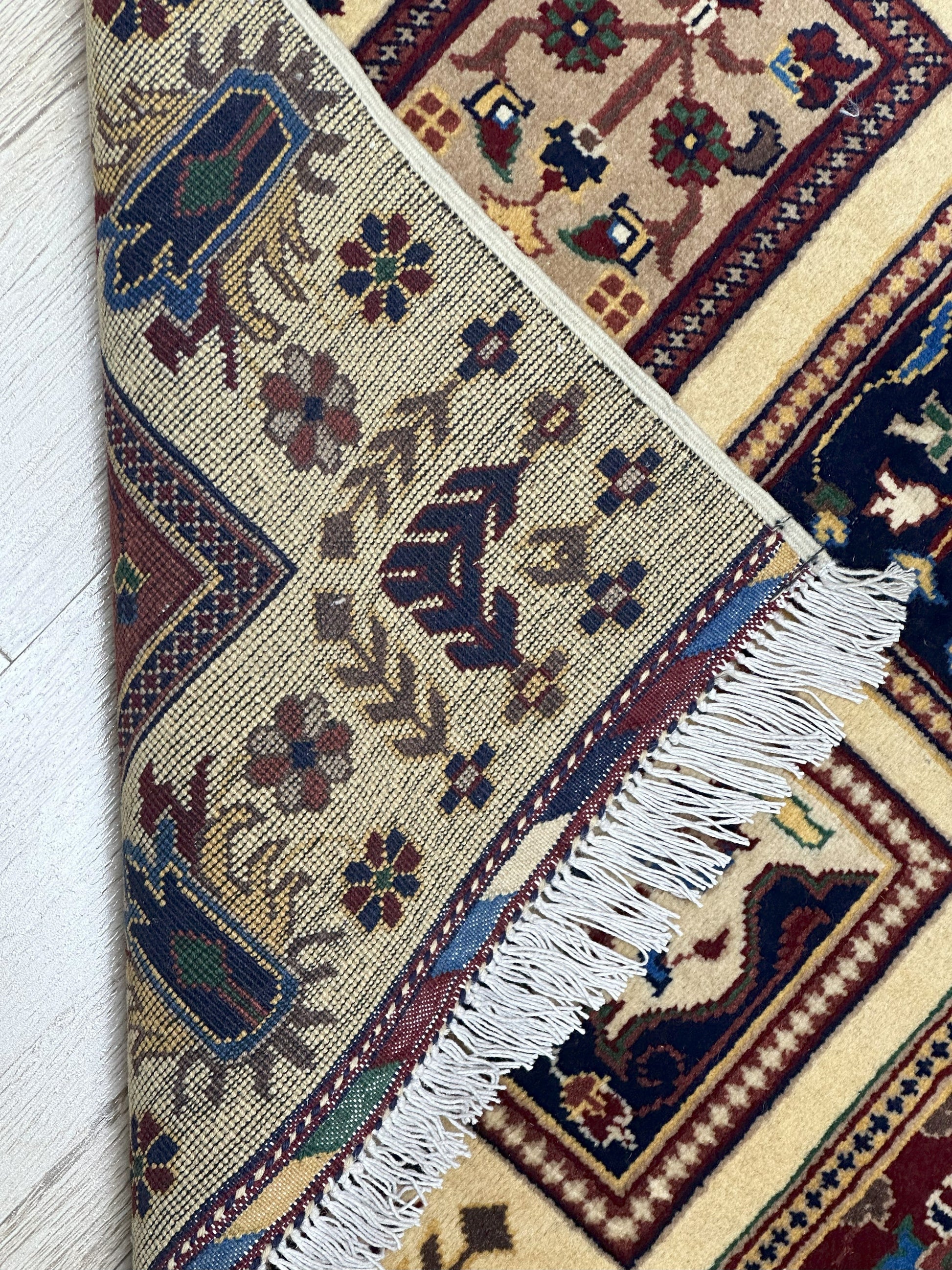 Hand-Knotted Afghani Bakhteiari Wool Rug – 3’5″  x  5’1″ - Tampa Home & Garden Store